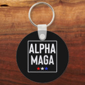 アルファメガトランプ2024年選挙デザイン キーホルダー (正面)