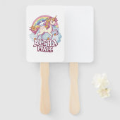 アルファー男性ユニコーン ハンドファン (正面&裏面)