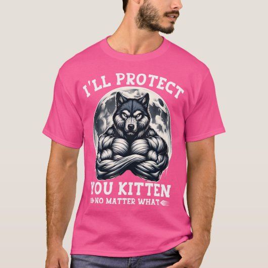 アルファ保護オフがどうしても子猫にする Tシャツ (正面)