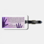 アルファ1つのantitrypsinの不足のラベル ラゲッジタグ (裏面横)