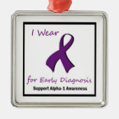 アルファ1の認識度のオーナメント メタルオーナメント (正面)