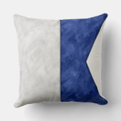 アルファ/アルファの水の色の信号航海の海洋 クッション (裏面)