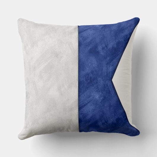 アルファ/アルファの水の色の信号航海の海洋 クッション (裏面)