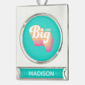 アルファ·カイ·オメガ|ビッグ シルバープレートバナーオーナメント (左)