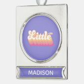 アルファ·カイ·オメガ|リトル シルバープレートバナーオーナメント (左)