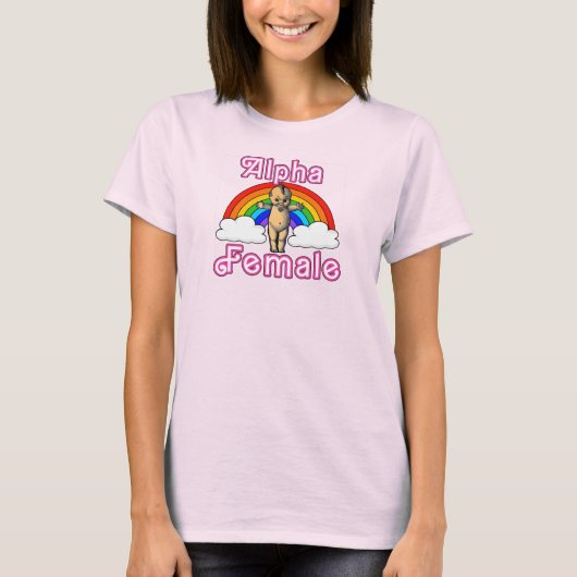 "アルファ・フィメール" 女性用Tシャツ Tシャツ (正面)