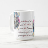 アルファ&ルナウルフウォーターカラーデザイン コーヒーマグカップ (正面左)