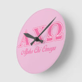 アルフィチオメガピンクレターズ ラウンド壁時計 (傾斜)