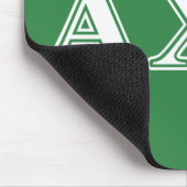 アルフィ・チ・オメガの白と緑の文字 マウスパッド (コーナー)