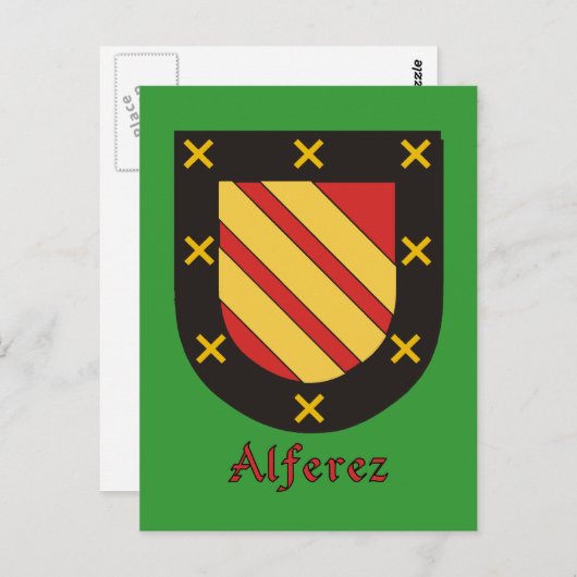アルフェレスファミリーヘラルディックシールド ポストカード (正面/裏面)