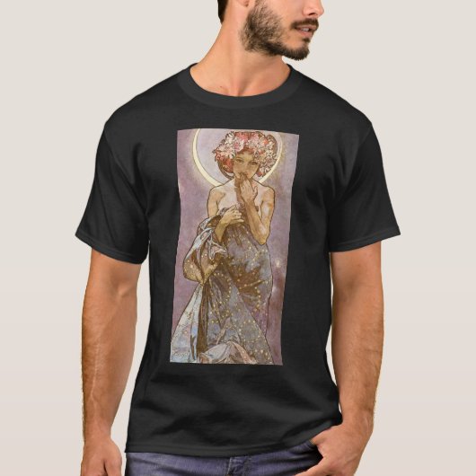アルフォネスミュシャ～ザ・ムーン1902 Tシャツ (正面)