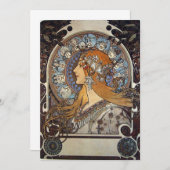 アルフォンスマリアミュシャ〔占星術の〕十二宮図 招待状 (正面/裏面)