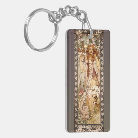 アルフォンスミュシャのマウデ・アダムスをダルクのジョアンとして キーホルダー (正面左)