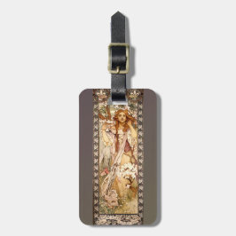 アルフォンスミュシャのマウデ・アダムスをダルクのジョアンとして ラゲッジタグ