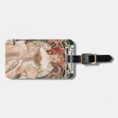 アルフォンスミュシャのF.シャンペノワインプリメウルエディテュール ラゲッジタグ (正面横)