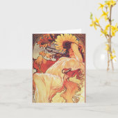 アルフォンスミュシャひまわり カード (黄色い花)