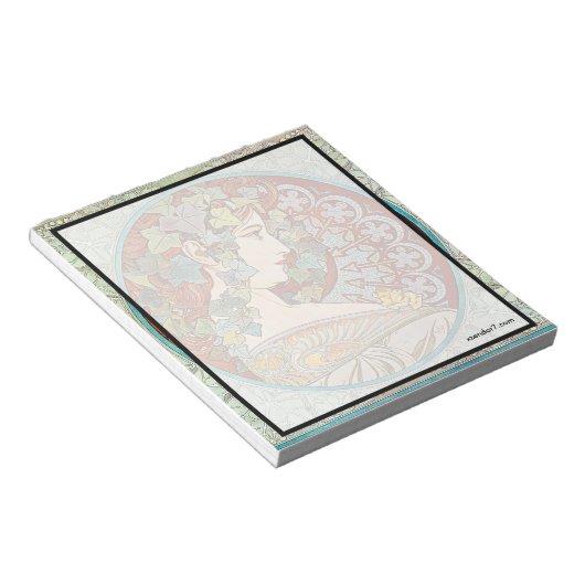 アルフォンスミュシャアイビー ノートパッド (アングル)