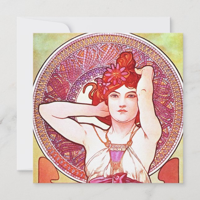 アルフォンスミュシャアメジストフローラヴィンテージアールヌーボー (正面)