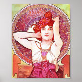 アルフォンスミュシャアメジストフローラヴィンテージアールヌーボー ポスター (正面)