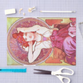 アルフォンスミュシャアメジストフローラヴィンテージアールヌーボー 薄葉紙 (クラフト)