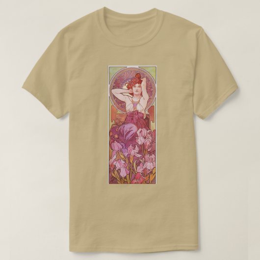 アルフォンスミュシャアメジスト2 Tシャツ (デザイン正面)