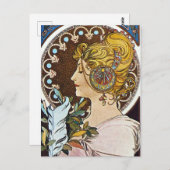 アルフォンスミュシャアートワーク ポストカード (正面/裏面)
