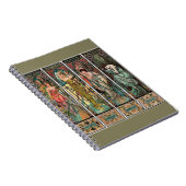 アルフォンスミュシャアート，アールヌーボー,ヴィンテージ，女性 ノートブック (右側)