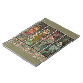 アルフォンスミュシャアート，アールヌーボー,ヴィンテージ，女性 ノートブック (左側)