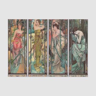 アルフォンスミュシャアート,アールヌーボー,ヴィンテージ,女性,be 薄葉紙