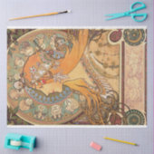 アルフォンスミュシャアールデコアールヌーボーデクページ 薄葉紙 (クラフト)