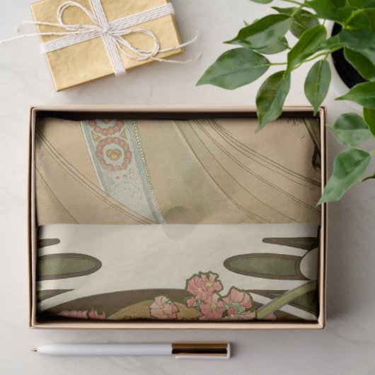 アルフォンスミュシャアールデコアールヌーボーデクページ 薄葉紙 (ギフト)