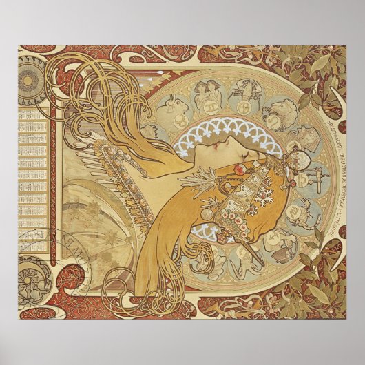 アルフォンスミュシャアールデコ ポスター (正面)