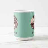 アルフォンスミュシャアールヌーボーウィメンズウィズウィズフラワーズ コーヒーマグカップ (中央)