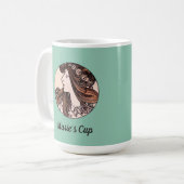 アルフォンスミュシャアールヌーボーウィメンズウィズウィズフラワーズ コーヒーマグカップ (正面左)