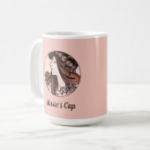 アルフォンスミュシャアールヌーボーウィメンズフラワーピンク コーヒーマグカップ (正面左)