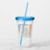 アルフォンスミュシャアールヌーボーオレンジキャット アクリルタンブラー (裏面)