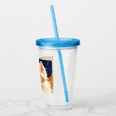 アルフォンスミュシャアールヌーボーオレンジキャット アクリルタンブラー (左)