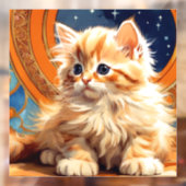 アルフォンスミュシャアールヌーボーオレンジキャット ウィンドウサイン (シート2)