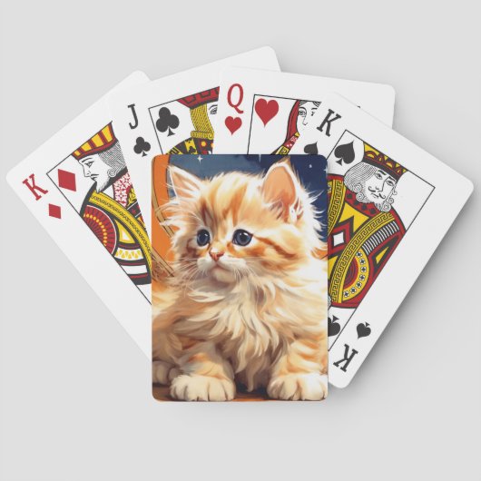 アルフォンスミュシャアールヌーボーオレンジキャット トランプ (裏面)