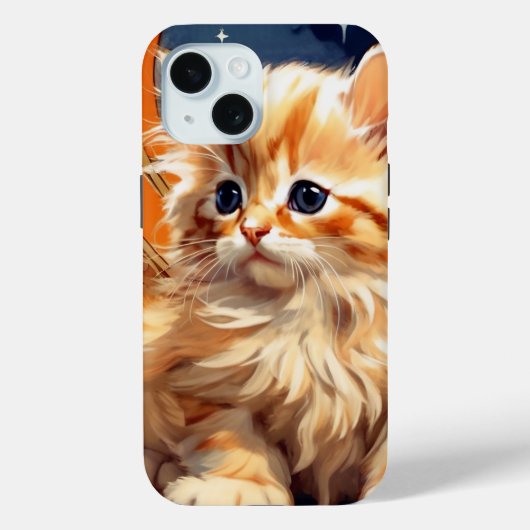 アルフォンスミュシャアールヌーボーオレンジキャット Case-Mate iPhoneケース (裏面)