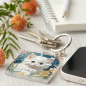 アルフォンスミュシャアールヌーボーキッテン キーホルダー (正面右)