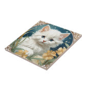 アルフォンスミュシャアールヌーボーキッテン タイル (側面)