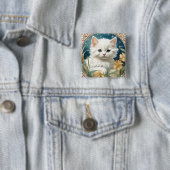 アルフォンスミュシャアールヌーボーキッテン 缶バッジ (インサイチュ)