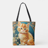 アルフォンスミュシャアールヌーボーキャット トートバッグ (裏面)