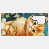 アルフォンスミュシャアールヌーボーキャット SAMSUNG GALAXYケース (裏面横)