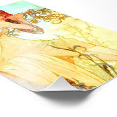 アルフォンスミュシャアールヌーボーサマー フォトプリント            (角)