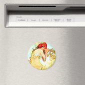 アルフォンスミュシャアールヌーボーサマー マグネット (インサイチュ (食洗機))