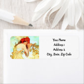 アルフォンスミュシャアールヌーボーサマー ラベル (インサイチュ)