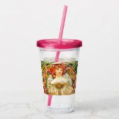 アルフォンスミュシャアールヌーボーデイドリーム アクリルタンブラー (裏面)