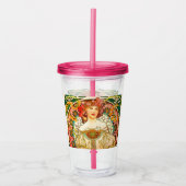 アルフォンスミュシャアールヌーボーデイドリーム アクリルタンブラー (正面)